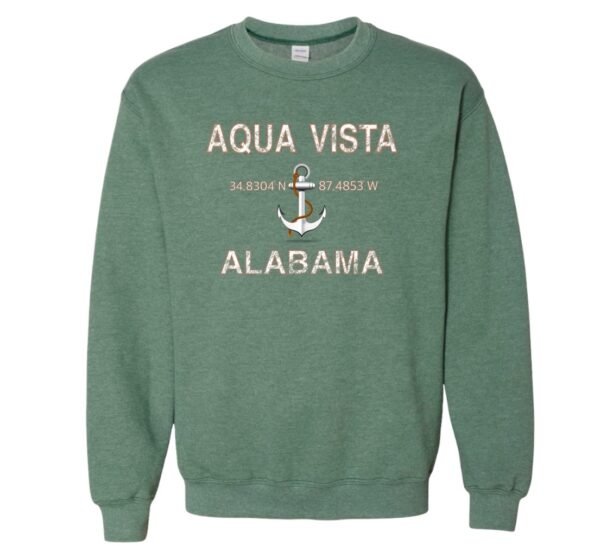 Aqua Vista Heather Green Sweatshirt