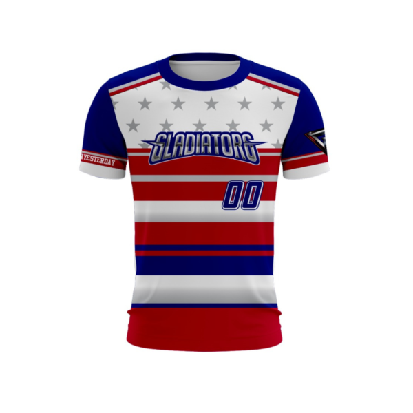 gladiators striped crew neck jersey