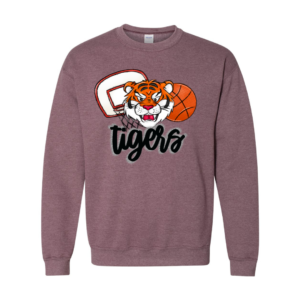retro tigers sport gray sweatshirt