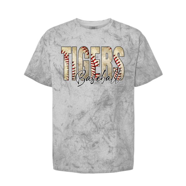 3d tigers baseball on smoke color blast t shirt (copy)