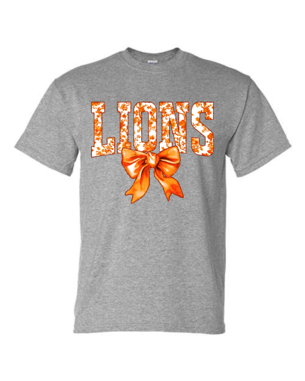 lions floral bow on black (copy)