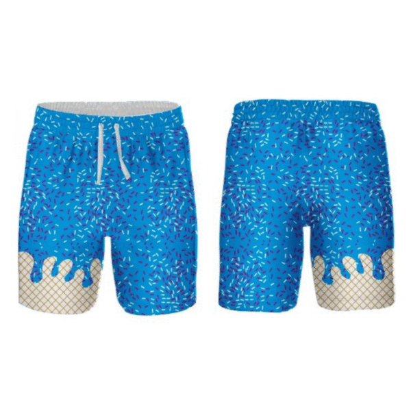 blue drip shirt/short set
