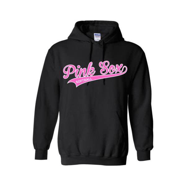 Pink Sox Softball Black Hoodie