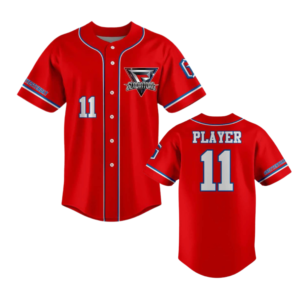 red gladiators full button jersey