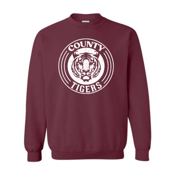 vintage county tigers on maroon (multiple options)