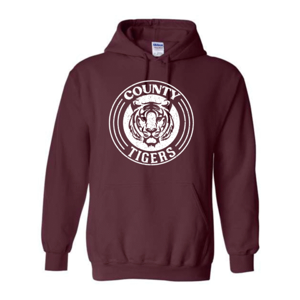 vintage county tigers on maroon (multiple options)