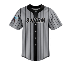 swarm full button jersey