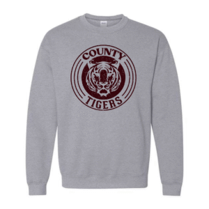 vintage county tigers on maroon (multiple options)