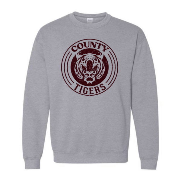 vintage county tigers on maroon (multiple options)