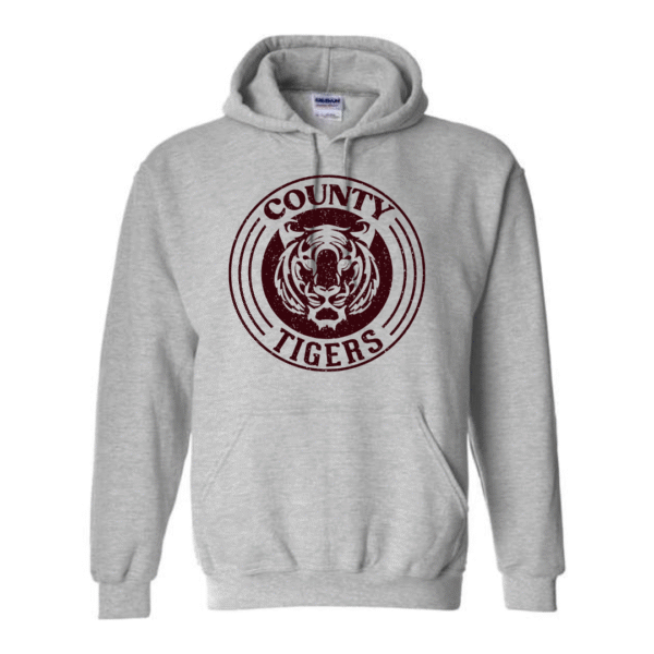 vintage county tigers on maroon (multiple options)