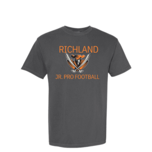 richland jr. pro football on pepper comfort color t shirt