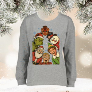 custom small town christmas black raw hem enza sweatshirt (copy)