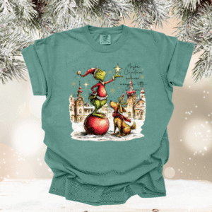 maybe christmas grinch scene on grey comfort color (multiple options) (copy)