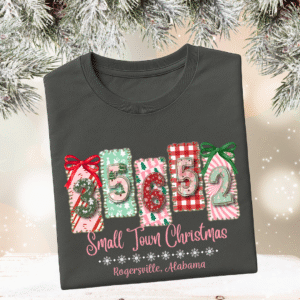 custom small town christmas on pepper comfort color