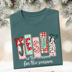 custom small town christmas on blue spruce comfort color (multiple options) (copy)