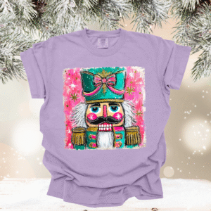 pink nutcracker on violet comfort color (multiple options)