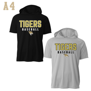 tigers baseball short sleeve hooded a4 drifit