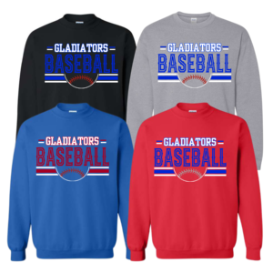 gladiators baseball script cotton sweatshirt (copy)