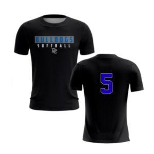 bulldogs softball short sleeve hooded dri fit (copy)