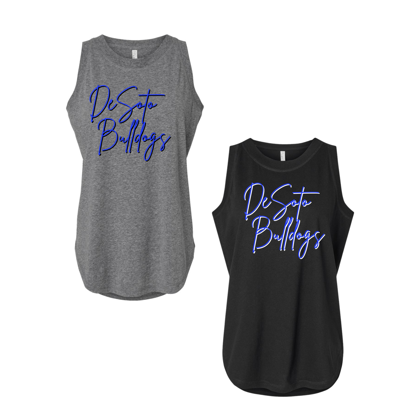 DESOTO BULLDOGS SCRIPT LAT TANK TOP
