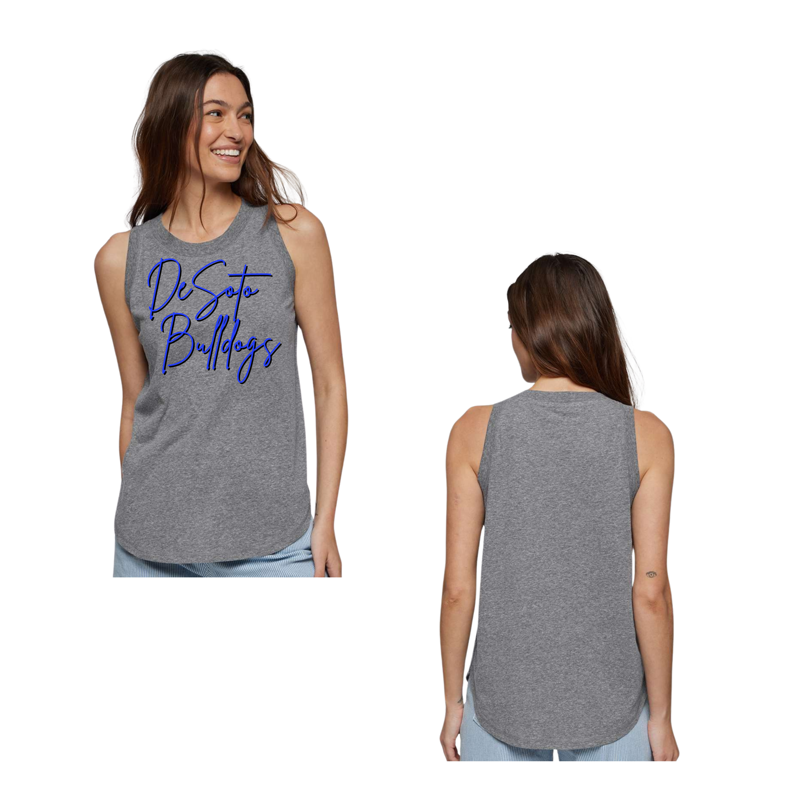 DESOTO BULLDOGS SCRIPT LAT TANK TOP - Image 2