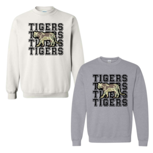 tigers doodle font cotton sweatshirt (copy)