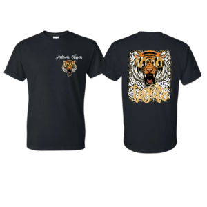 tigers doodle font t shirt