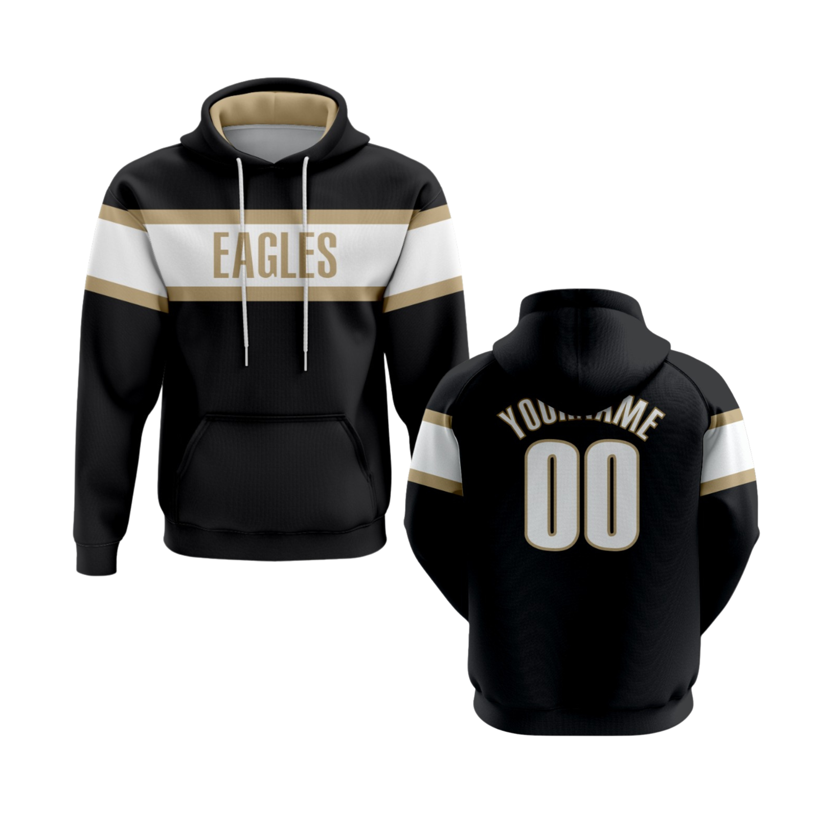eagles fleece lined hoodie