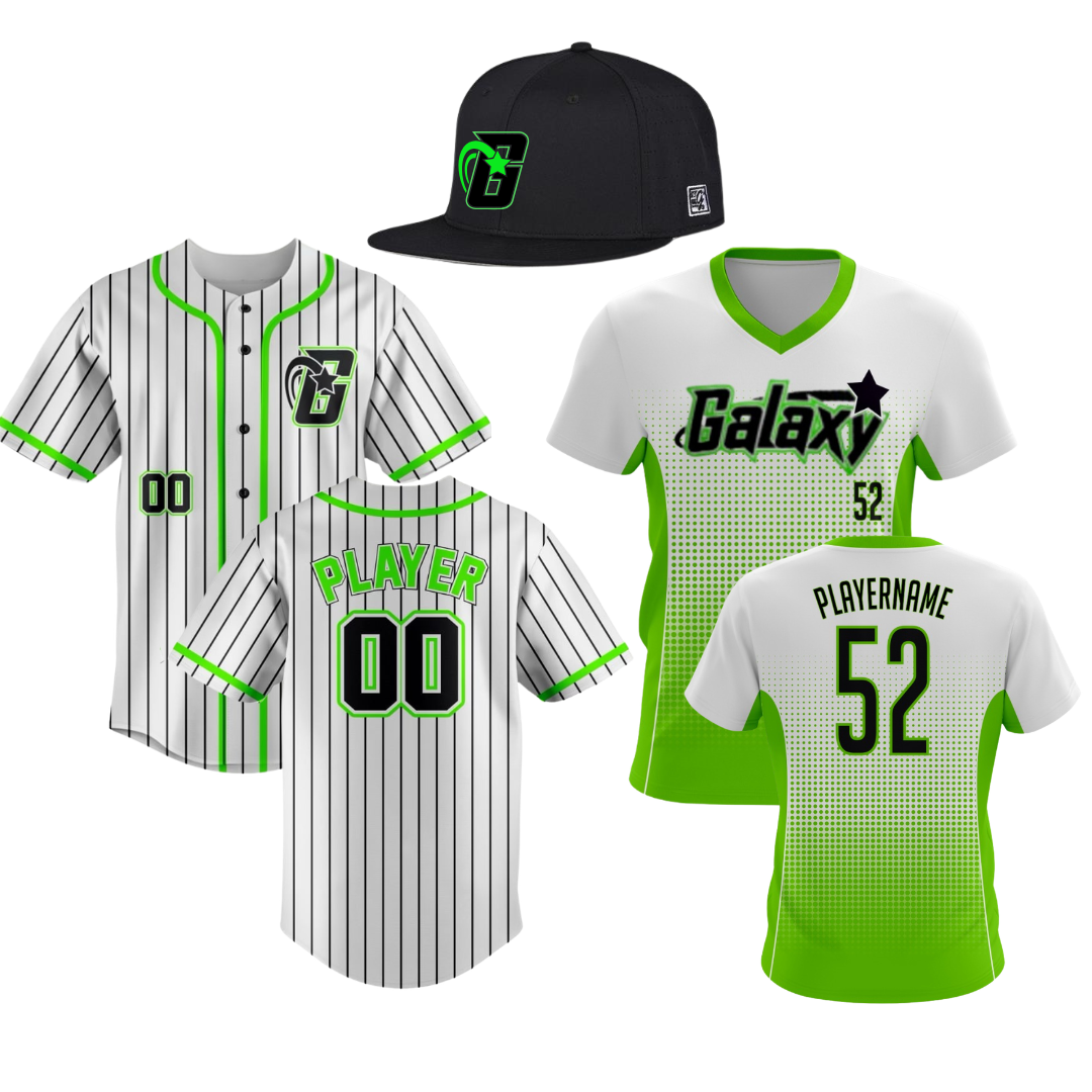 white pinstripe galaxy full button jersey (copy)