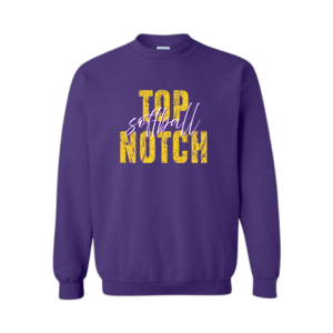stacked distressed top notch softball purple t shirt (copy)