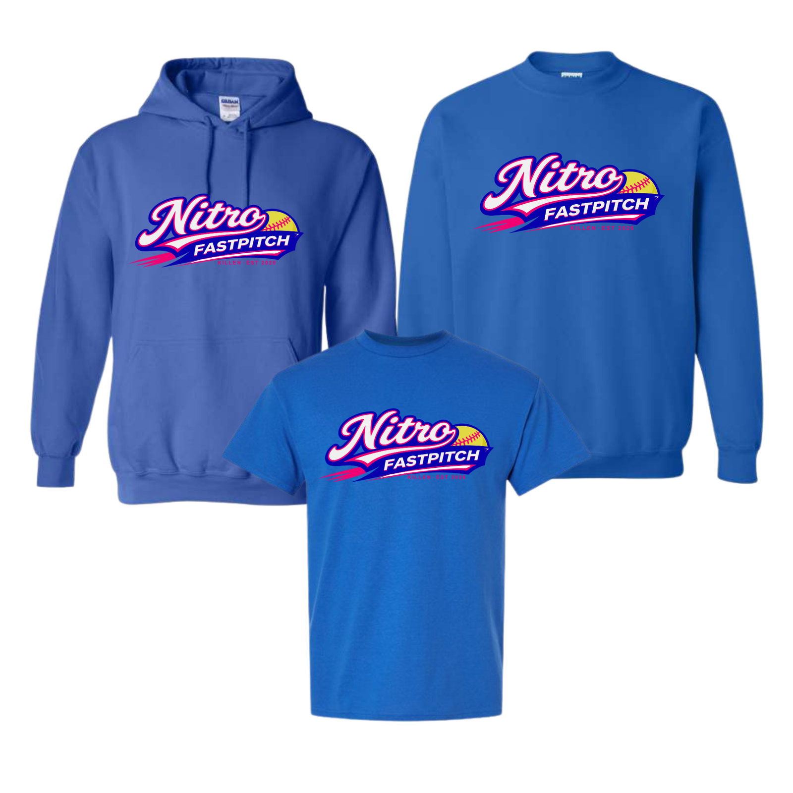 royal blue nitro fastpitch shirts