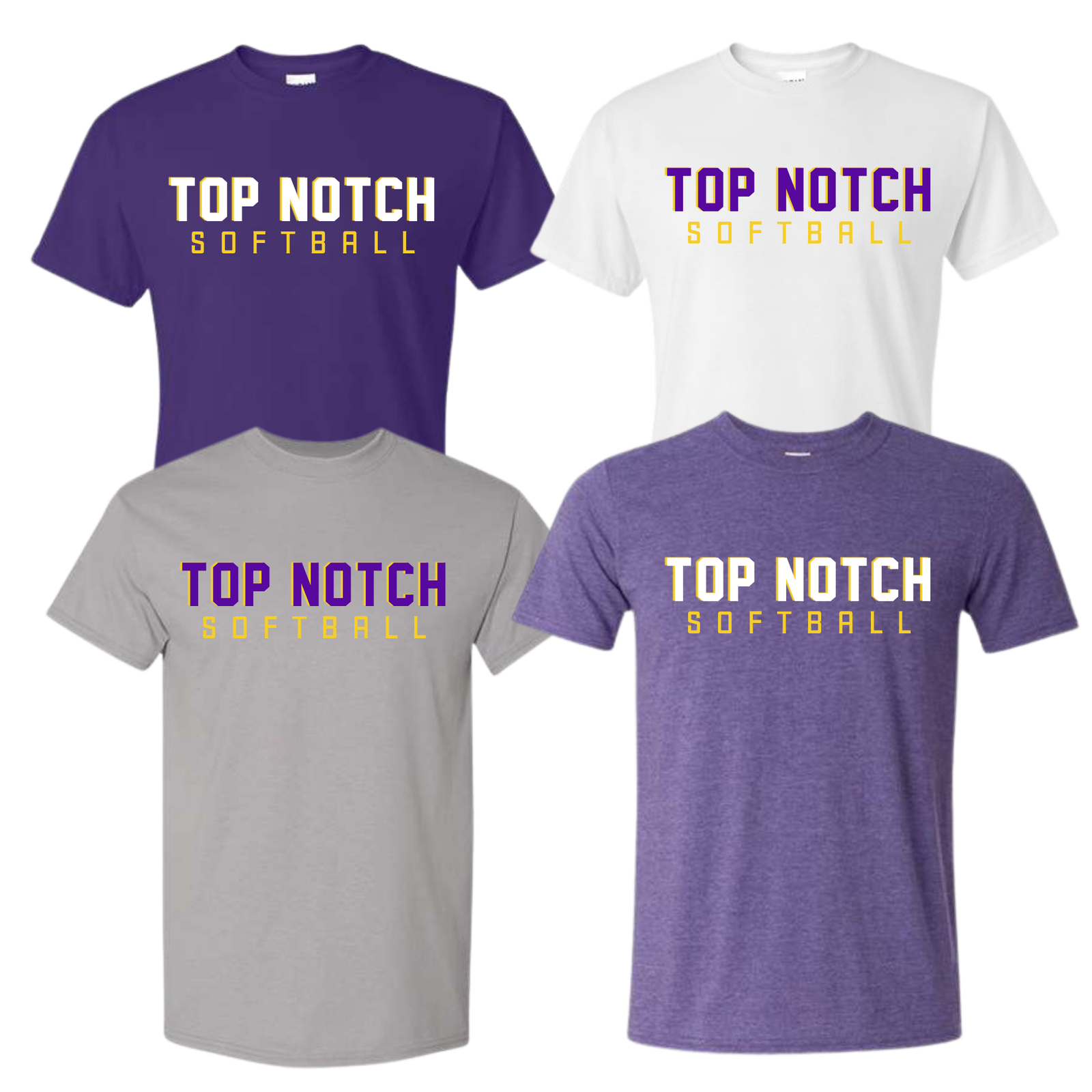 block top notch softball t shirt
