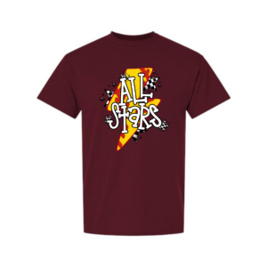 retro all stars maroon t shirt