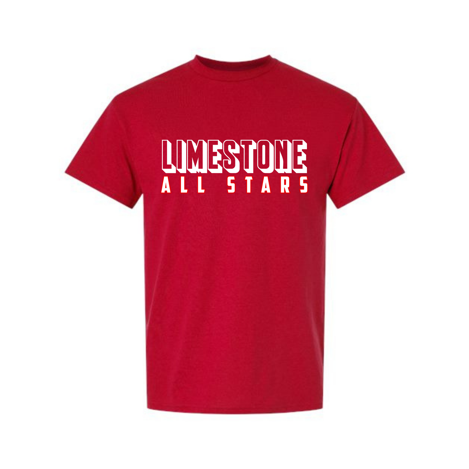 limestone all stars red t shirt